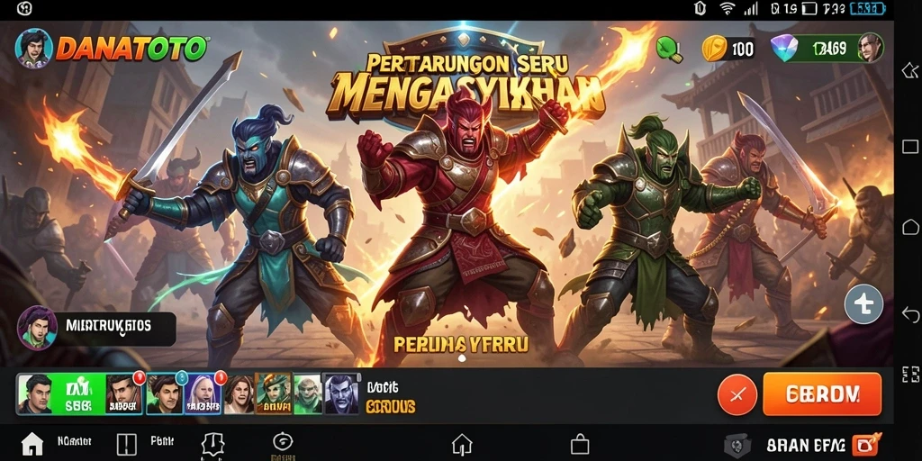 Tampilan seru pertarungan di DANATOTO dengan aksi yang menegangkan.