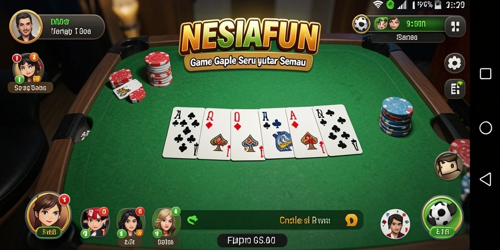 Screenshot gameplay NESIAFUN dengan aksi seru Gaple.
