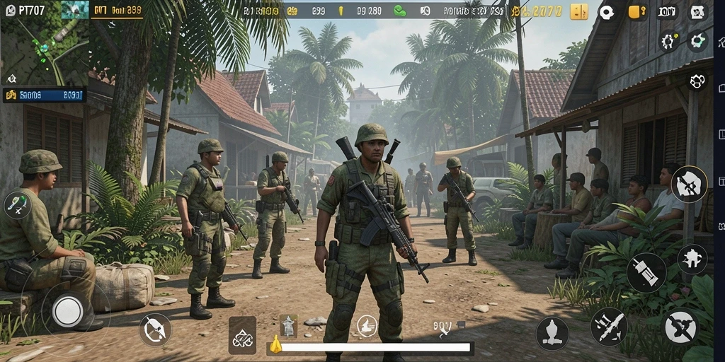 Tampilan screenshot PT707 yang menunjukkan interaksi gameplay Simulation.