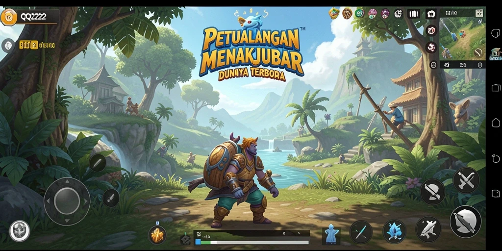 Gameplay QQ222 menampilkan dunia terbuka yang luas dan interaktif.