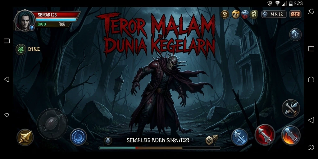 Screenshot gameplay SEMAR123 menampilkan momen mencekam di dunia kegelapan.